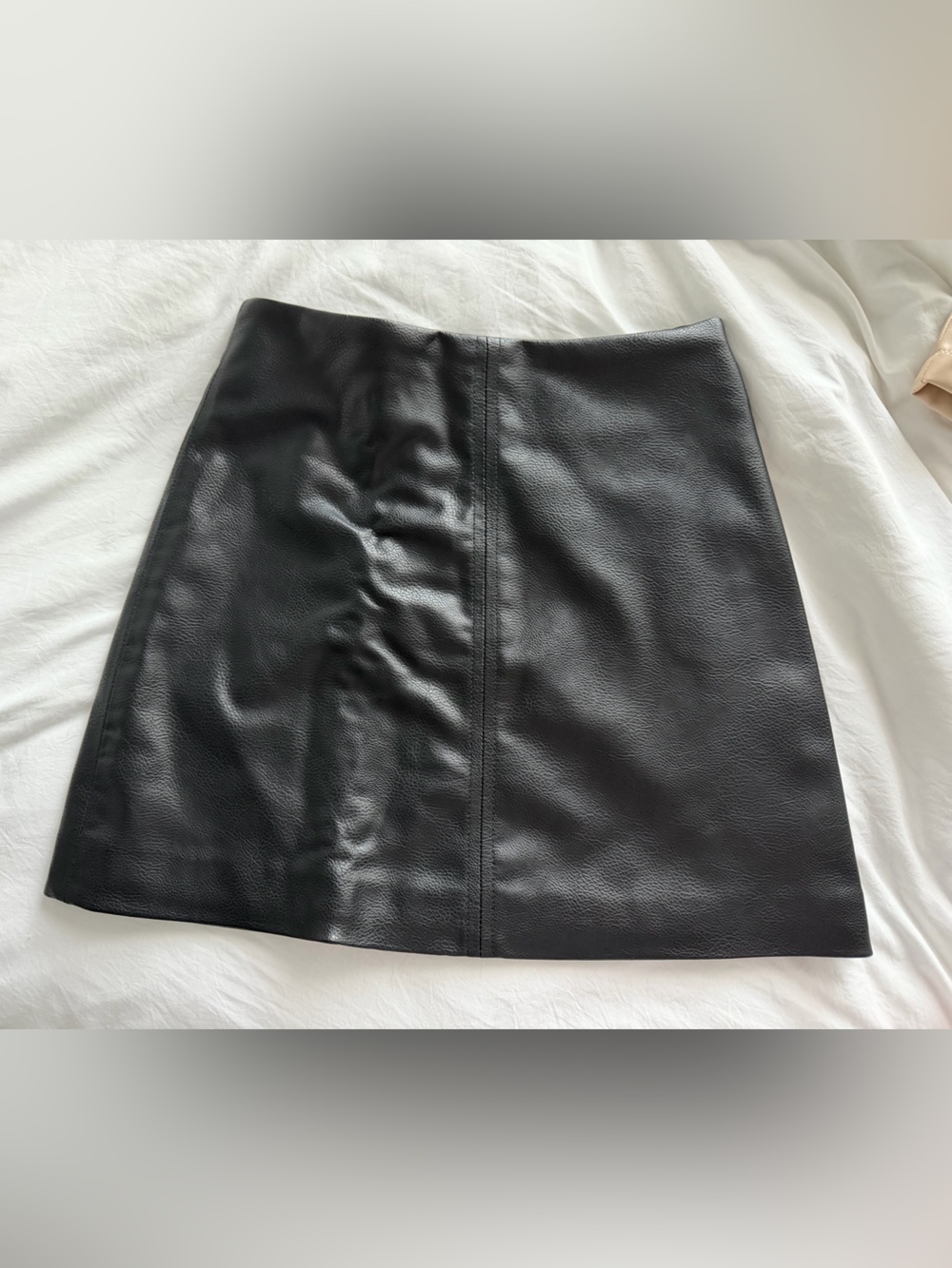 Black Faux Leather Skirt